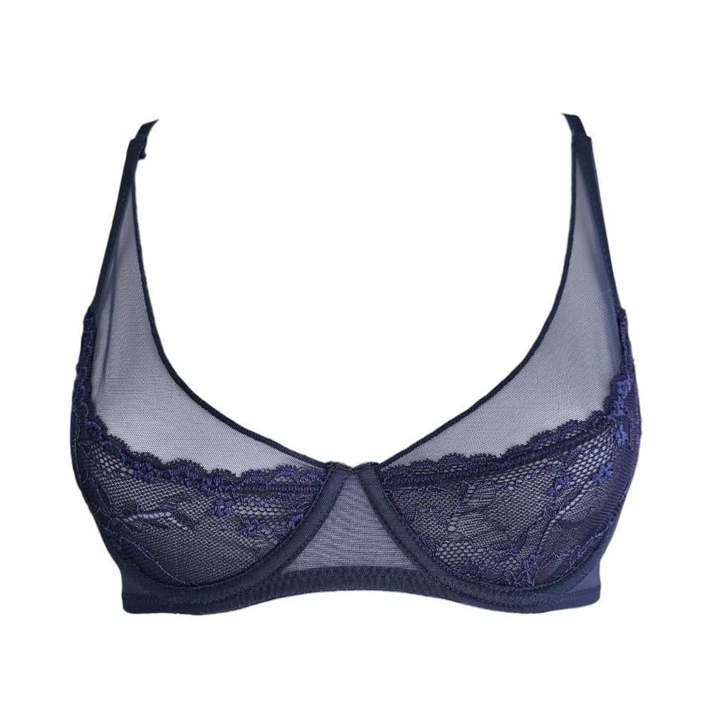 Urban Outfitters Navy Blue Lace Underwire Bra - Picture 2 of 3